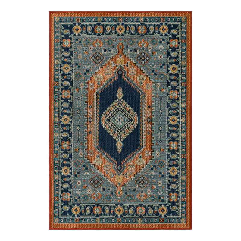 Tapis intérieur / extérieur Felipe Marlenia, Rectangle 4 pi 1 po x 6 pi 1 po