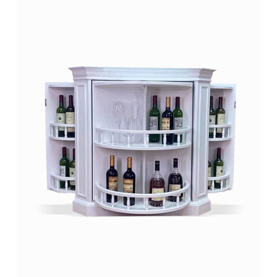39.76" White Rectangular Solid Wood Wine Racks