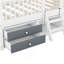 Structure de lit simple en bois, blanc-356961463-356961480