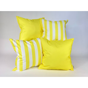 Solid and Stripe Outdoor Accent Pillow Cover Set