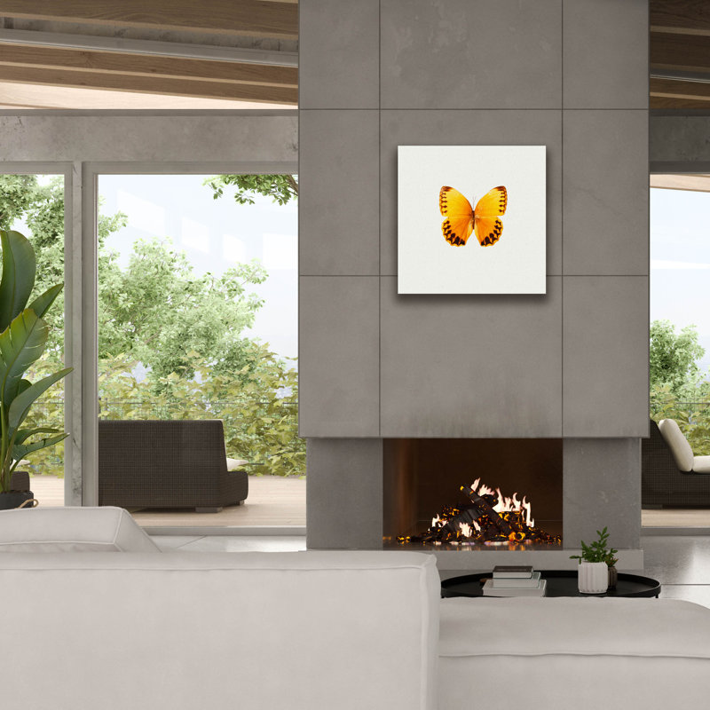 «Yellow Butterfly 2» par PhotoINC Studio, H 26 po x l 26 po x P 1,5 po