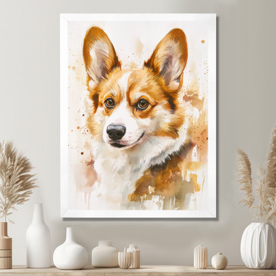 Corgi de la Prairie Royale - Tableau encadré