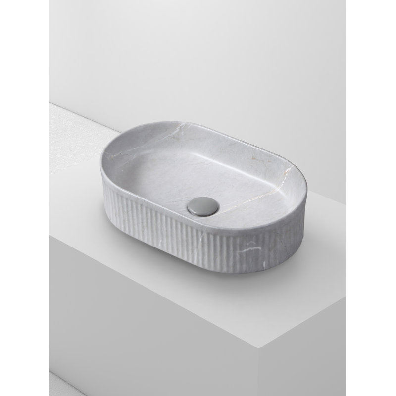 Ivy Bronx Conal 500mm L x 310mm W Ceramic Oval Sink, Grey