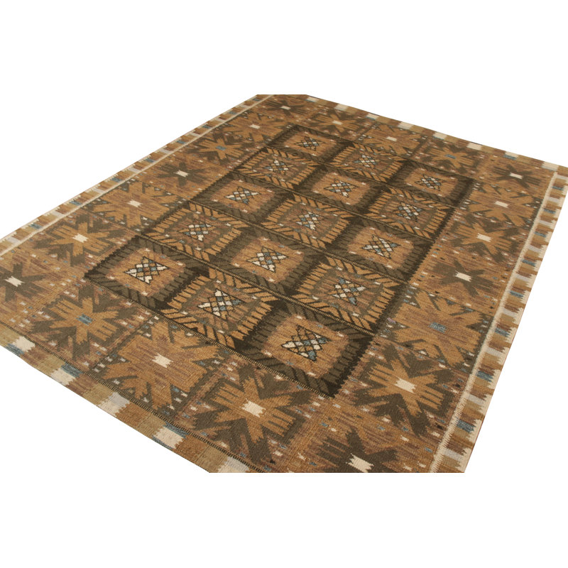 Scandinavian Wool Geometric Area Rug, Rectangle 10' x 14'