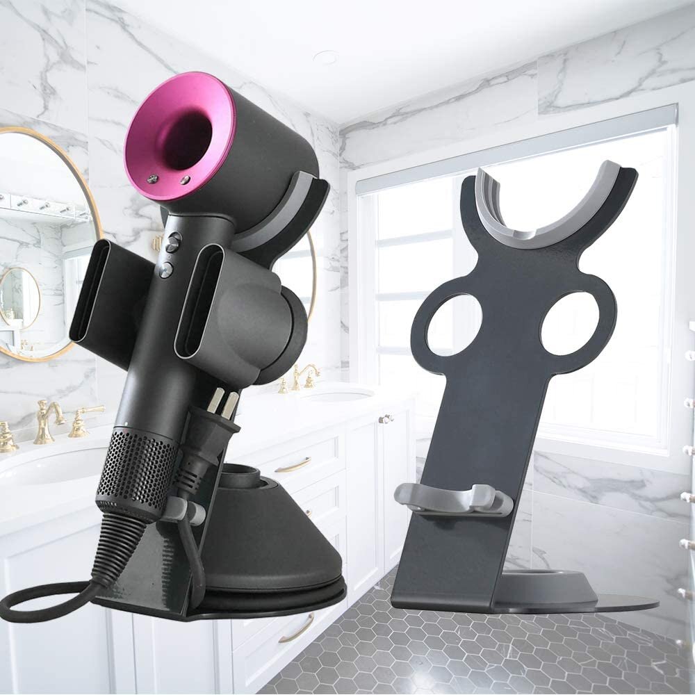 Tabletop Metal Hairdryer Stand for Dyson Supersonic Hair Dryer and  Attachments, Bathroom Vanity Hair Tools Organizer