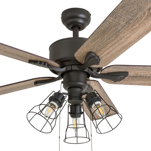 Gracie Oaks Rankins 52'' Ceiling Fan with Light Kit & Reviews | Wayfair