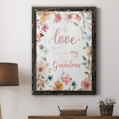 «Love Grandma», art textuel sur toile