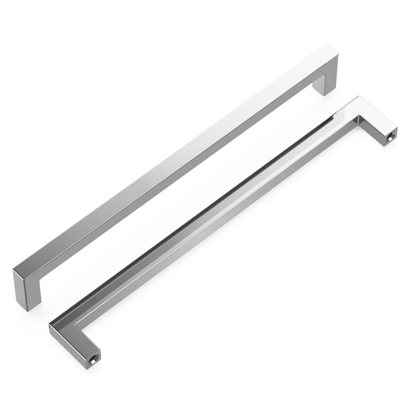 Poignée collection Skylight - Poignée centrale d'armoire de 8 à 13/16 po chrome - Quincaillerie contemporaine pour tiroirs et armoires  