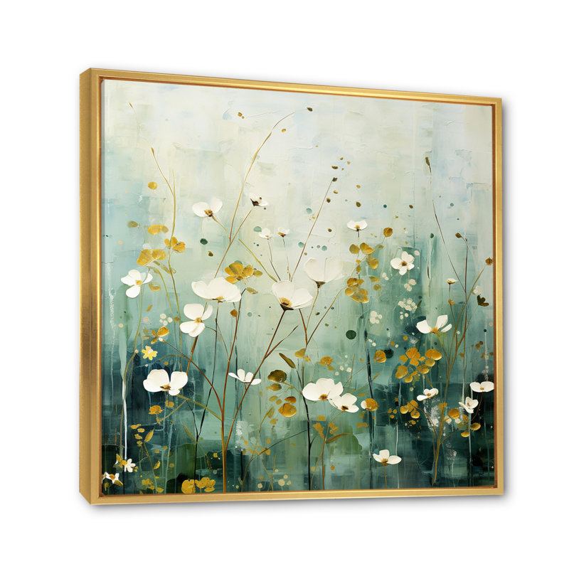 Mauve oasis tranquille sur toile, H 30 po x l 30 po x P 1 po, Cadre flottant doré