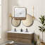Meuble-lavabo et lavabo modernes en chêne, conception murale pour salle de bain