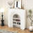 White Solid Wood Freestanding Fireplace