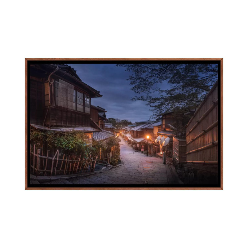 Spring In Japan XV by Daniel Kordan - Print on Canvas, Classic Brown Wood Framed, 101.6 cm H x 66.04 cm W