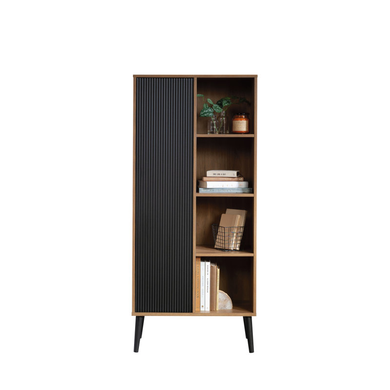 Armoire de rangement, finition noyer naturel