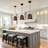 1-Light Black Metal Mesh Modern Pendant Light