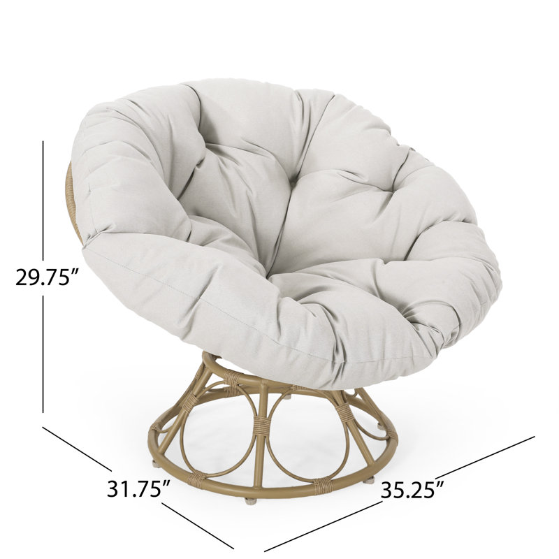 Mcchesney Swivel Patio Chair with Cushion