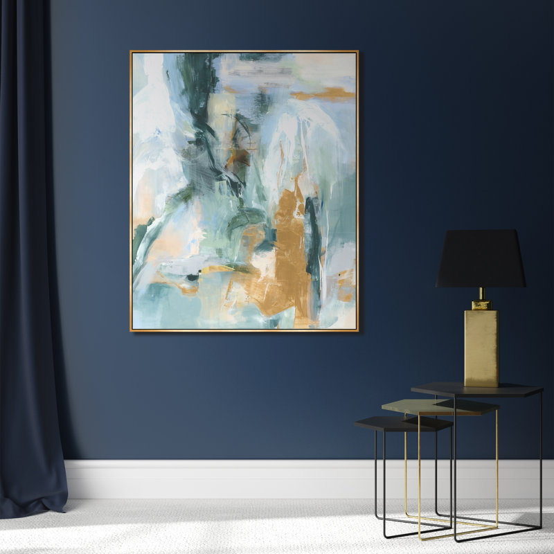 Quiet Water Painting by Giselle Kelly, 46.5" H x 37.5" W, Image Brush Gel