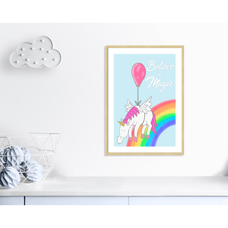 Believe in Magic 1, impression sur papier, 34.5" H x 24.5" W x 1.18" D, Cadre boîte champagne clair