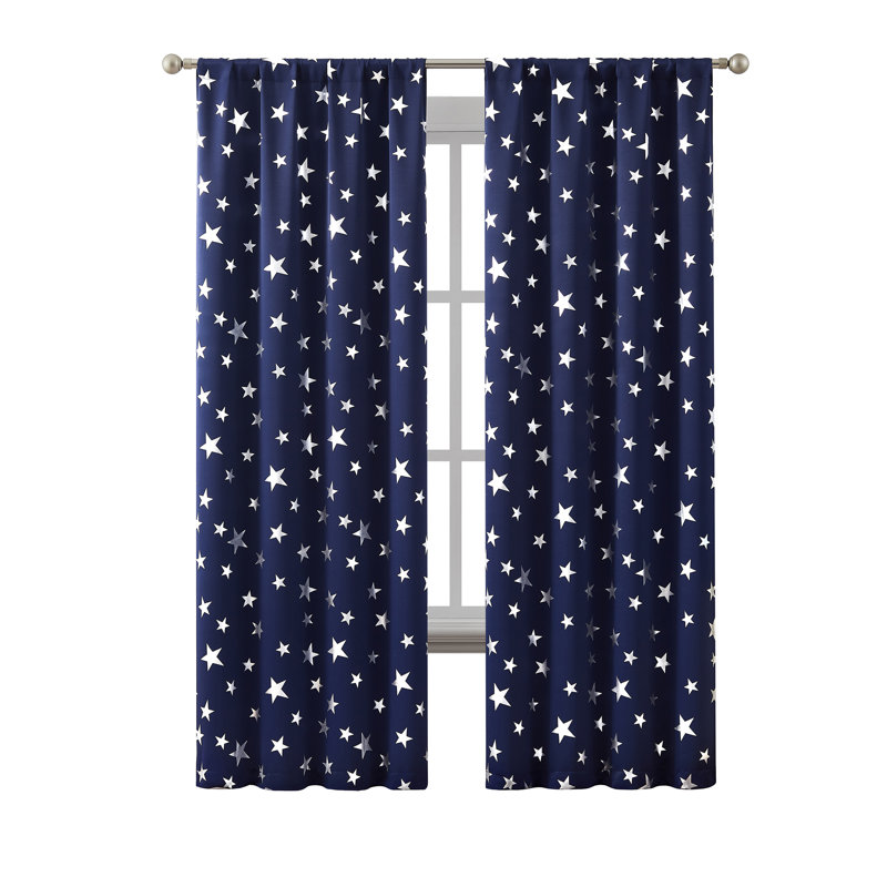Ensemble de rideaux 2 pièces Jacob, Marine, L 38 po x L 84 po