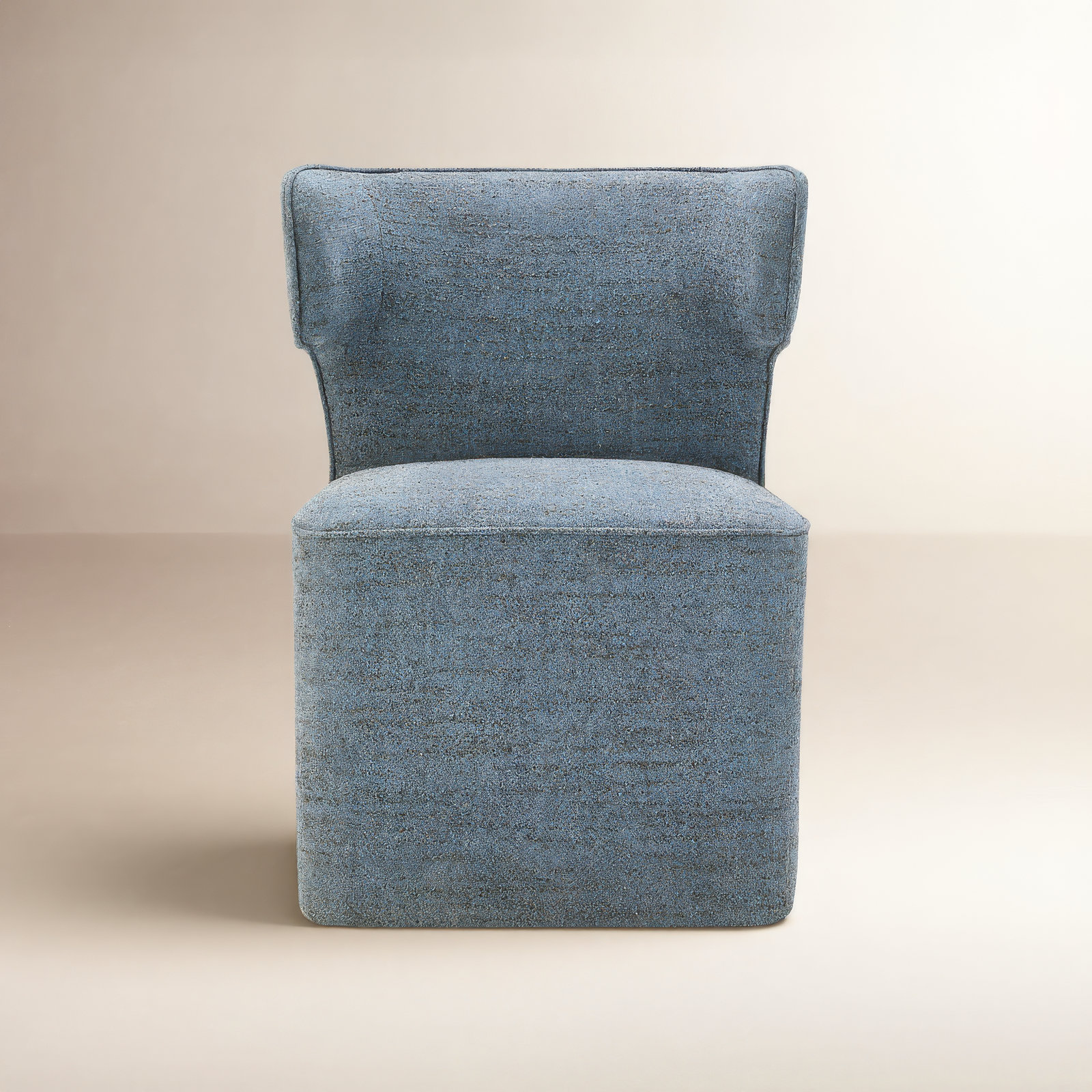 Sardinia Dining Chair, Mellow Steel Blue Boucle