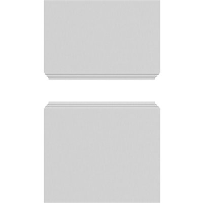 Craftsman Classic Square Non-Tapered Raised Panel PVC Column Kit, Mission Capital & Mission Base