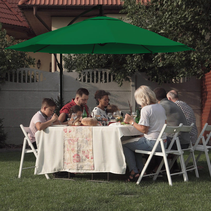 304.8cm Cantilever Parasol, Hunter Green