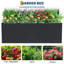 Metal Planter Box with Trellis, 71x47x16 Raised Garden Bed Privacy Screen with Drainage Holes for Patio Balcony