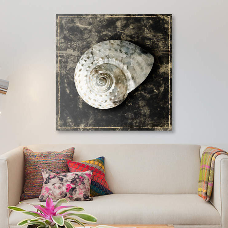«Marble Shell Series II», reproduction sur toile, H 26 po x l 26 po x P 1,5 po, Toile tendue, Pas de tapis