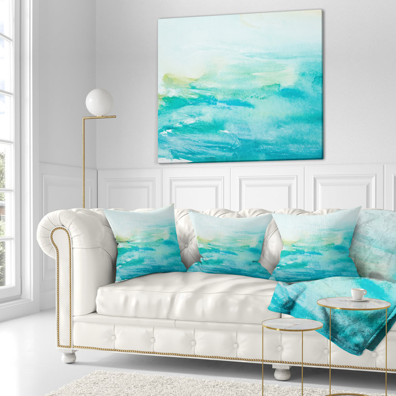 Gros plan abstrait mer - coussin imprimé abstrait