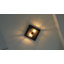 Plafonnier encastré d'extérieur 2 lumières avec abat-jour en verre transparent Dusk To Dawn