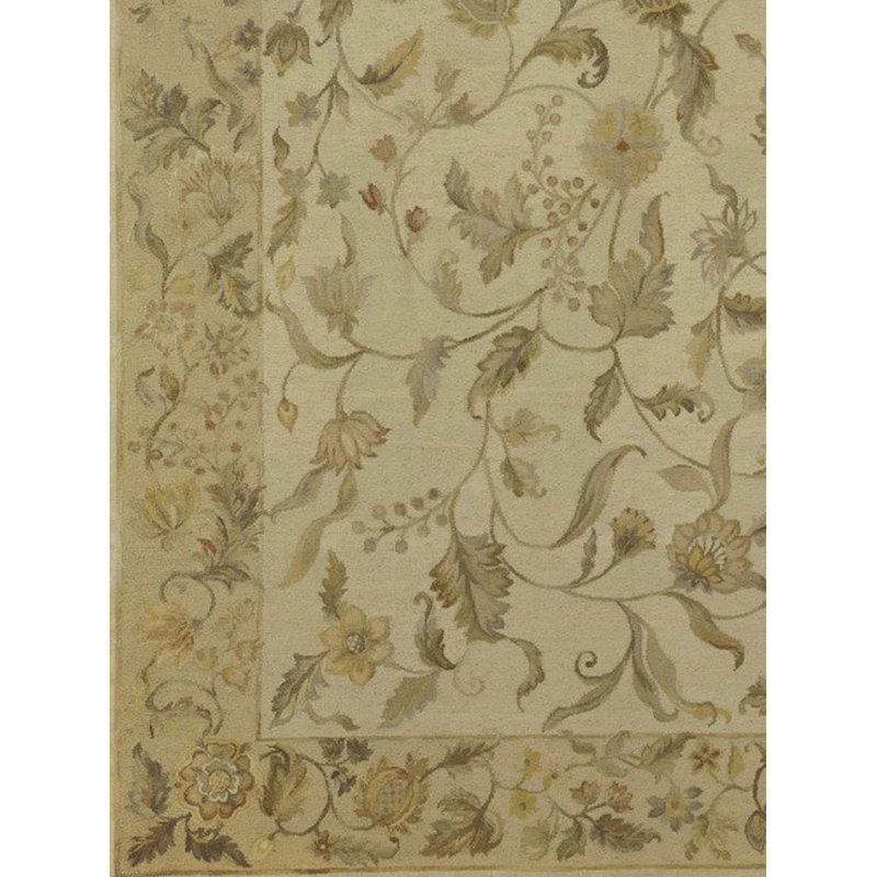 Wool Floral Area Rug, Rectangle 8' x 10'1"