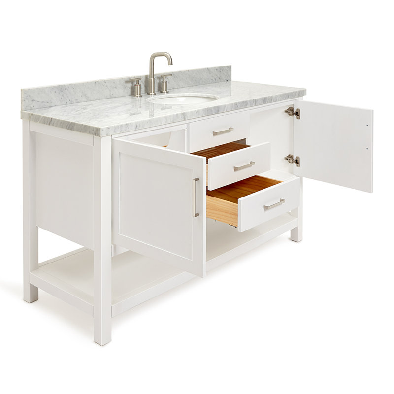 Bayhill 61'' W Single Vanity, White