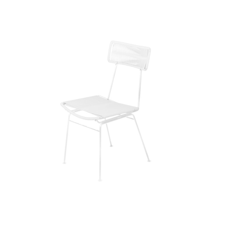 Chaise Hapi, Blanc / blanc