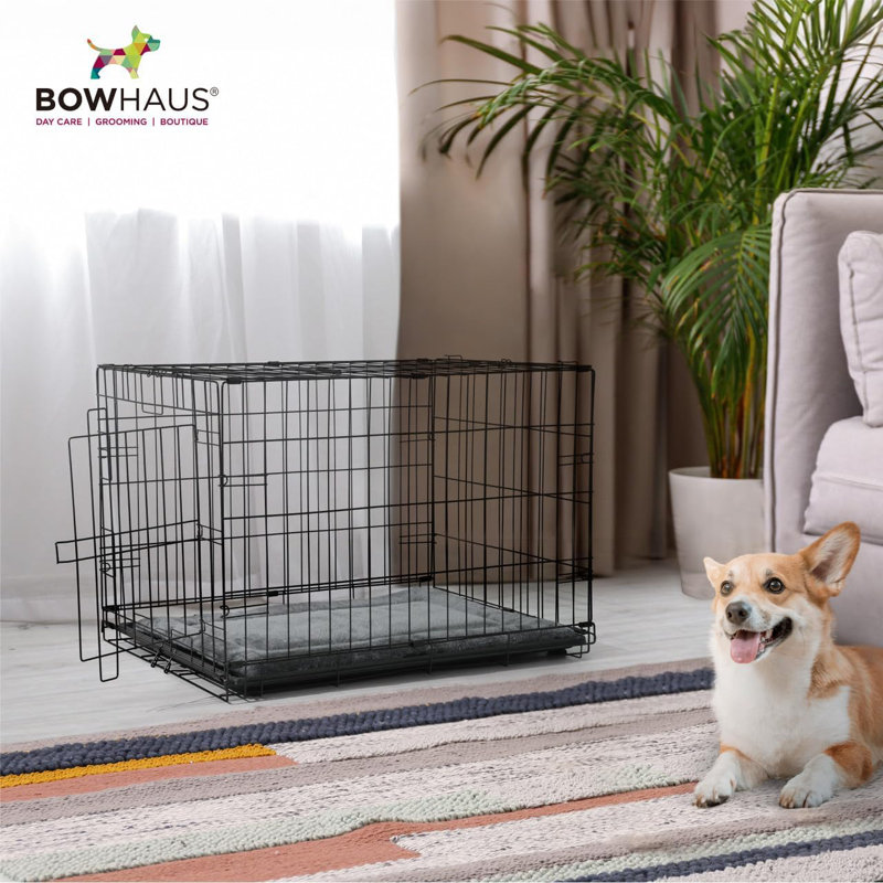 Coussin de lit pour chien lavable à la machine et plateau pour chenil de 46,8 pouces, tapis de couchage confortable et antidérapant et casserole de remplacement en plastique facile à nettoyer, confortable et durable pour les chiens, les lapins, les chats et divers animaux de compagnie