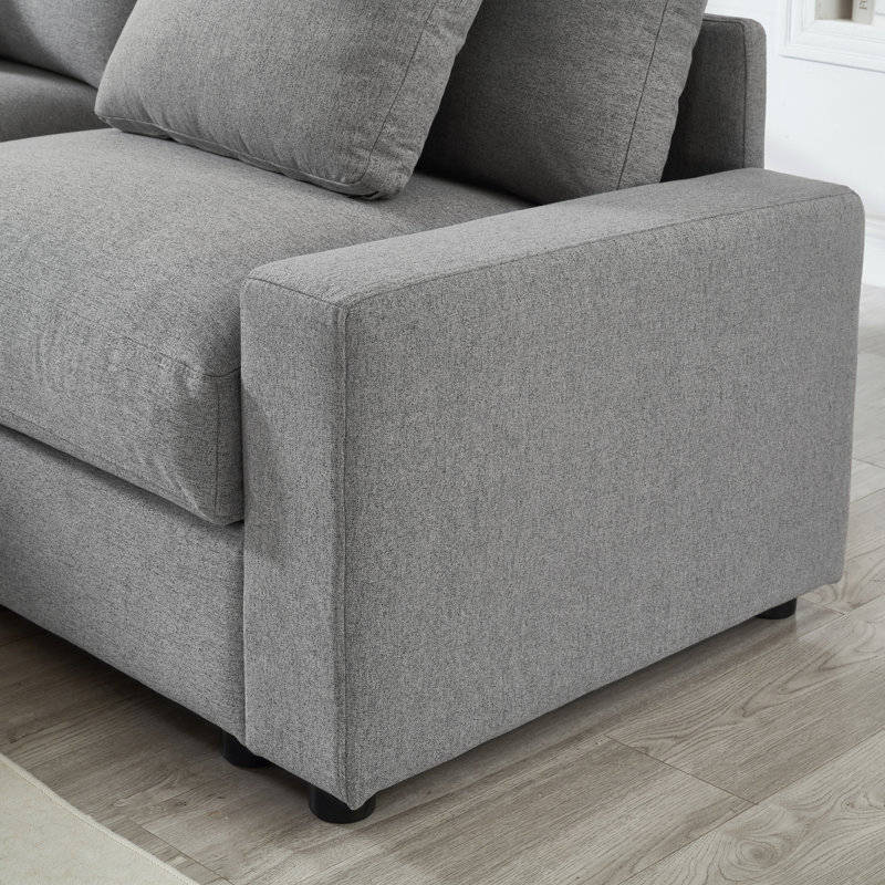 Versatile Sectionals With Storage, Durable Polyester, Modern Grey Design For Compact Spaces