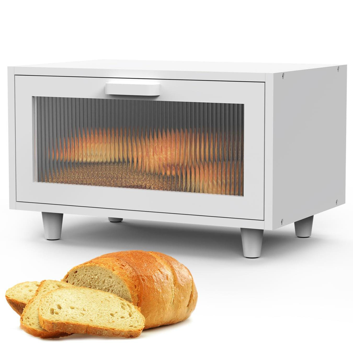 Latitude Run® Bread Box For Kitchen Countertop Farmhouse Bread Holder ...