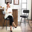 Swivel Upholstered Counter Stool with Metal Frame