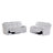 Blanche White Reclining Sofa With LED Lights
