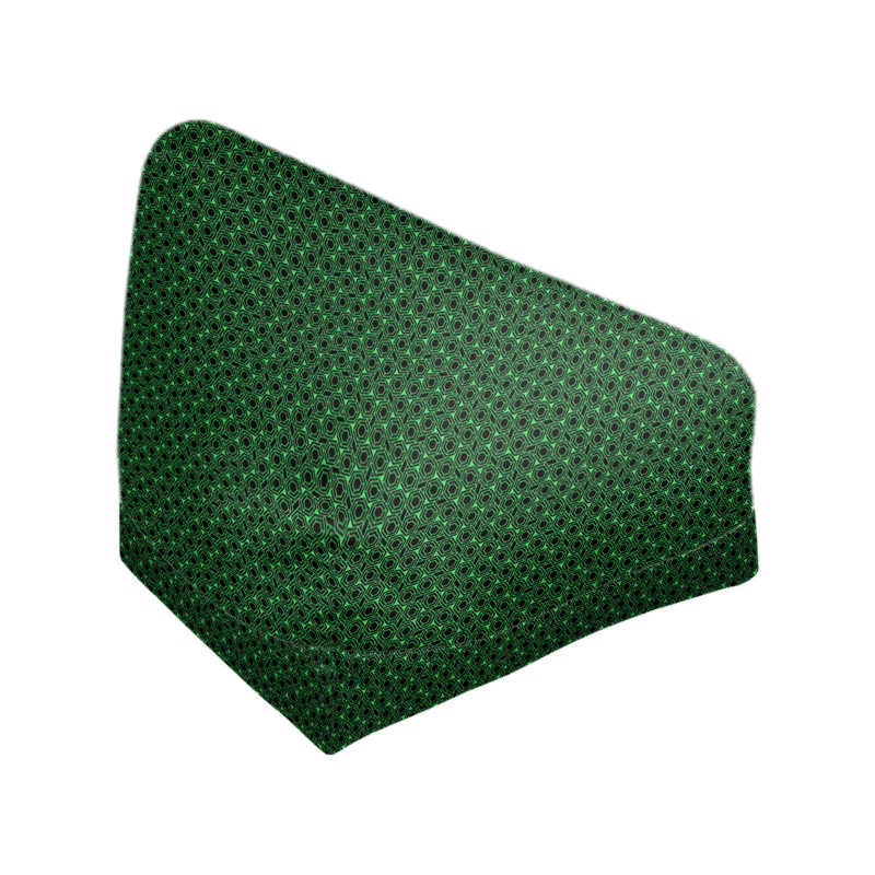 Sac de pois Leffel, Pouf fauteuil, H 38 po x l 42 po x P 29 po, Vert / Noir