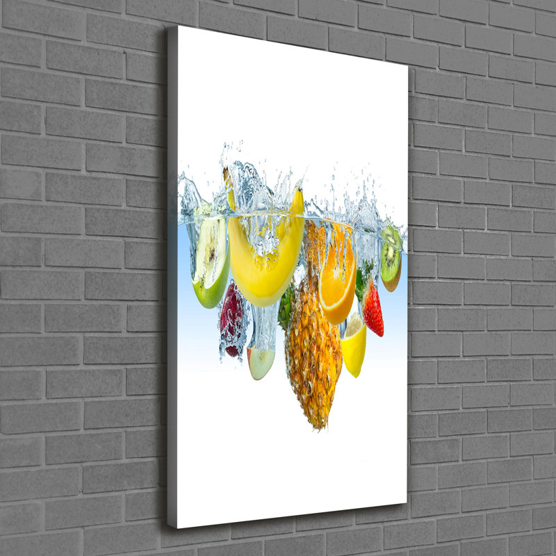 Fruit under water 1 Piece Wrapped Canvas Wall Art