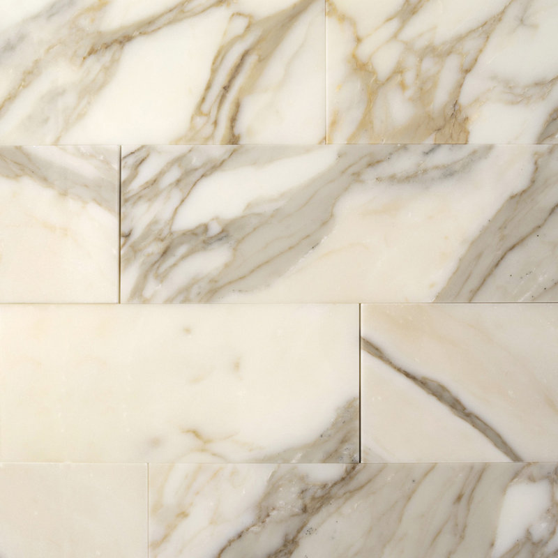 4 x 12 Calacatta Gold Marble Subway Tile