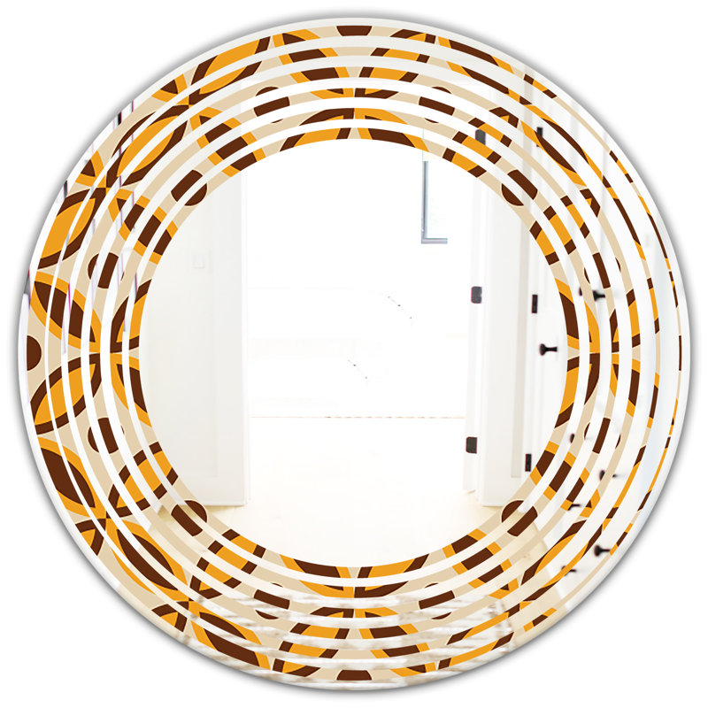 Miroir mural Wave, 31,5 po x 31,5 po, Vague ornemental Design V
