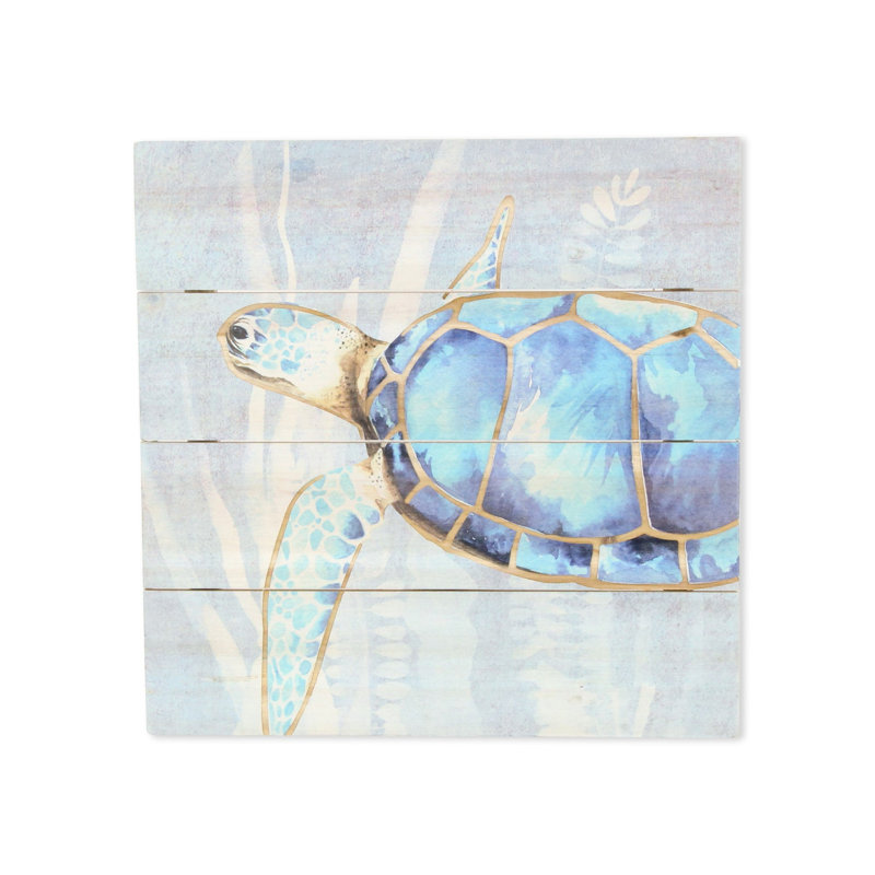 «Tortue de mer nageuse», art mural sans cadre