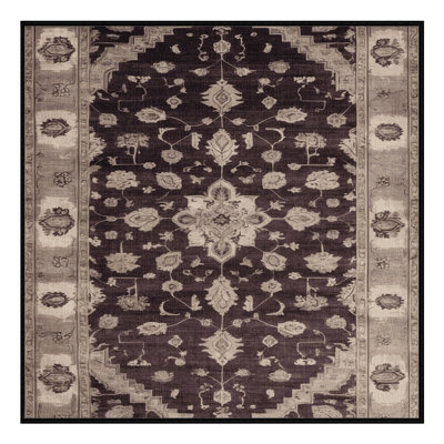 Machine Washable Overdyed Black Area Rug