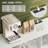 55" Mid-Century Modern Wine Bar Cabinet with LED Lights, Wine Rack & Glass Holder-128973402