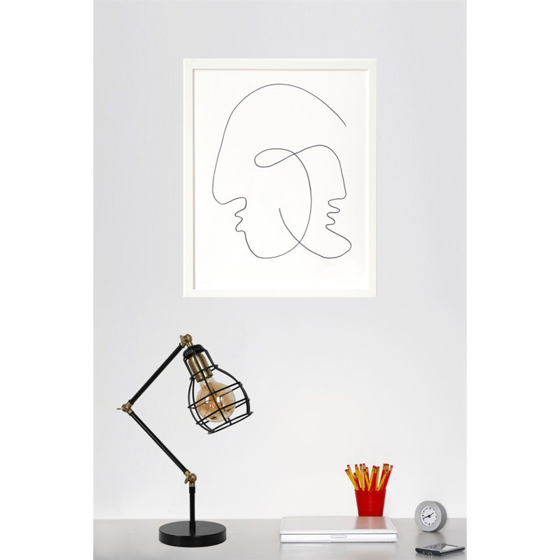 Lampe de bureau 17,72 po Mcbrayer, Noir