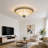 15.7" 3 Light Dimmable Black Vintage Polygon Semi-Flush Mount Ceiling Light,