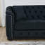 Canapé Chesterfield moderne en velours 77 pouces avec dossier capitonné et accoudoirs cloutés-1451792282