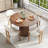 Mid Century Wooden Round Pedestal Dining Table Sets-938776557-922750558-938776556