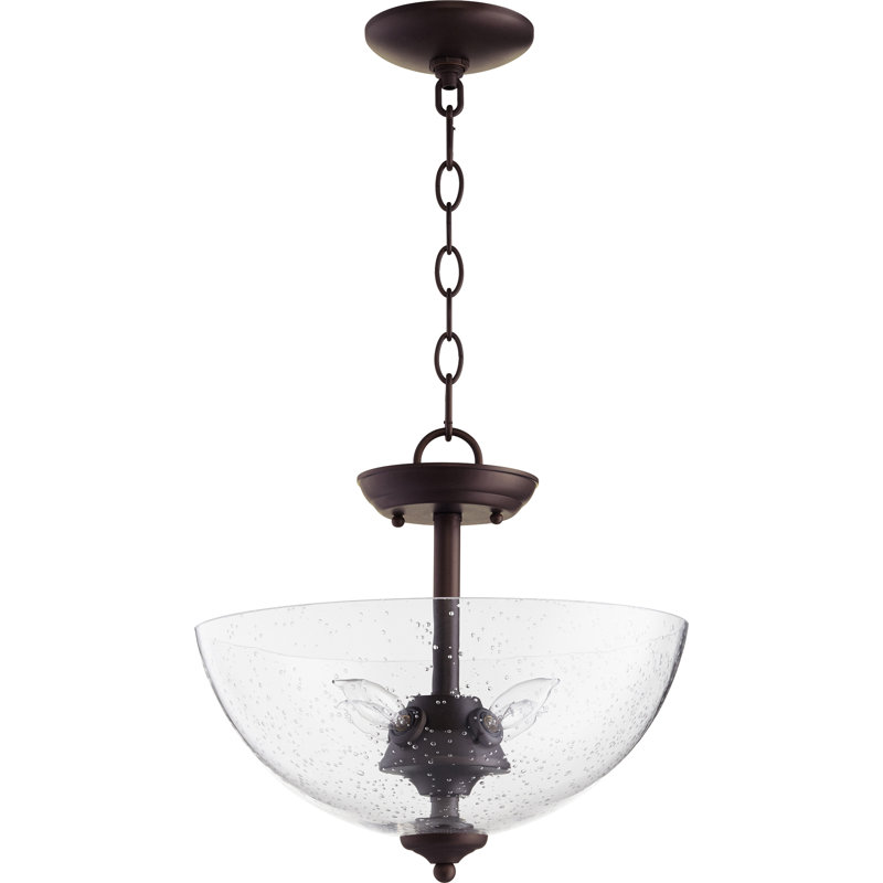 Luminaire suspendu bol 4 lumières unique Monreal, Bronze huilé