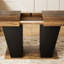 Table de salle à manger en noyer 78,7 po pour 8 à 10 personnes avec tablettes de rangement des deux côtés et table de cuisine extensible en bois